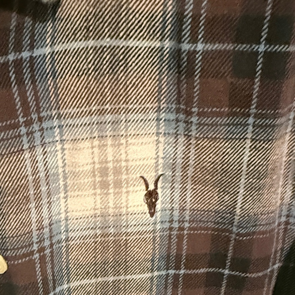 All Saints Black and White Plaid Button-Down Shirt - Picture 4 of 5